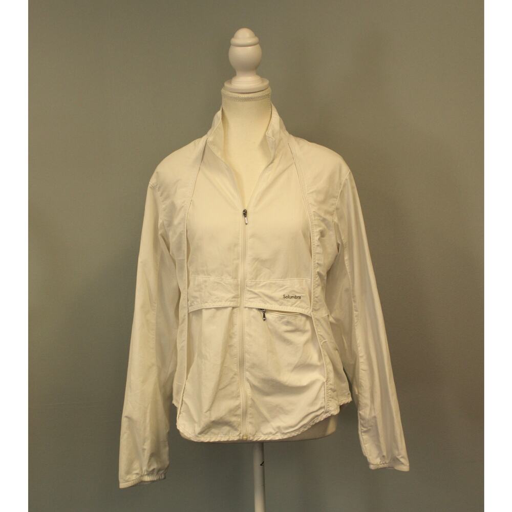 Solumbra Full Zip Sun Precautions Full Zip Jacket Small White SZ S